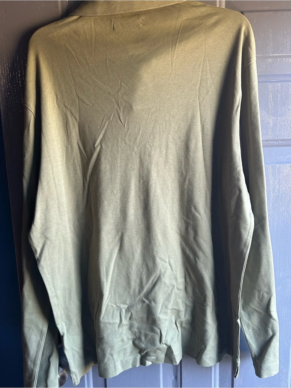 Banana Republic Men's Long Sleeve Luxe Touch Polo Green Size XL. New With Tags.